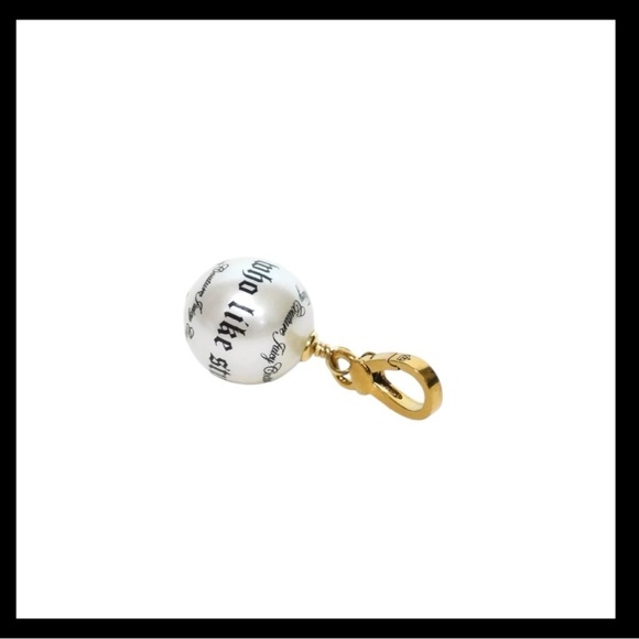 Juicy Couture Script Pearl Charm For Nice Girls Who Like Stuff NIB - Picture 7 of 10